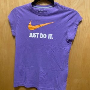 Nike workout shirt. Size L in kids.